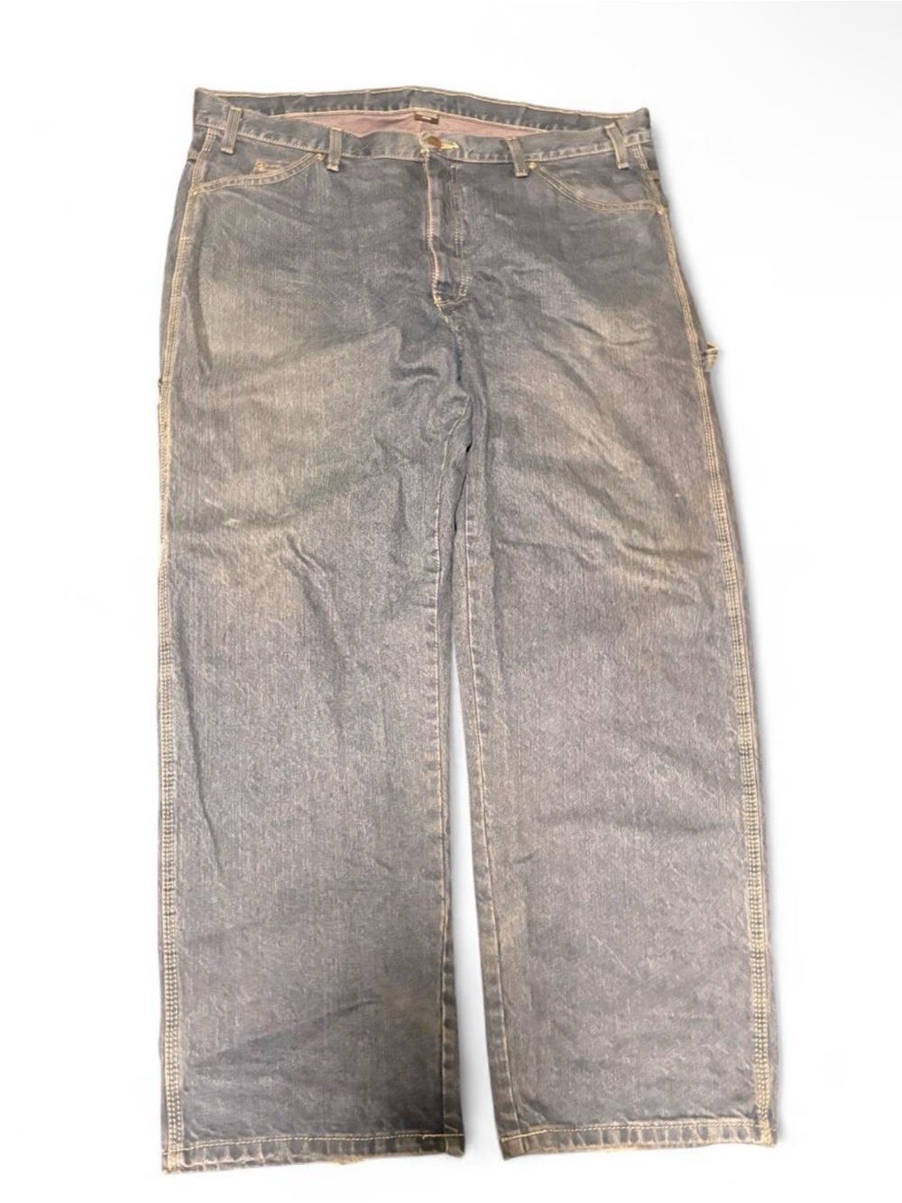 Dickies Men's Gray Relaxed Straight Jeans